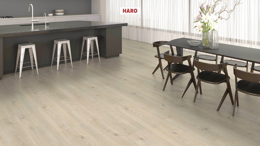 Ламінат Haro Tritty 100 Oak Contura Stone Grey 538696 WW128 фото