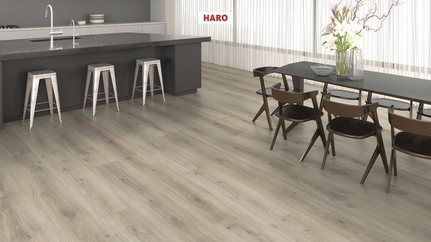 Ламінат Haro Tritty 100 Gran Via Oak Emilia Velvet Grey 538770 WW183 фото