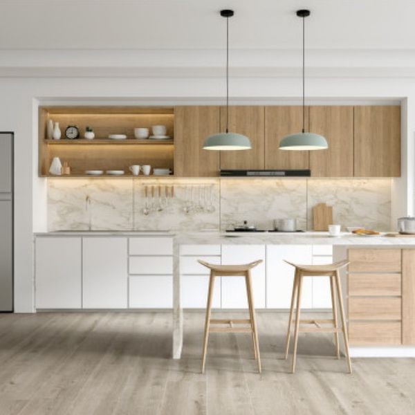 Ламінат Vitality Jumbo Aqua Protect Дуб Весняний Сніжний 428 WW485 фото